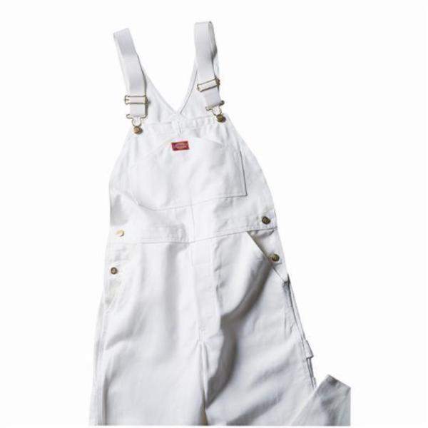 Dickies 36" x 32" White Painter's Bibs Cotton Overall 8953-36X32